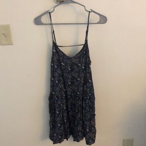 American Eagle Blue Paisley Dress with Pockets